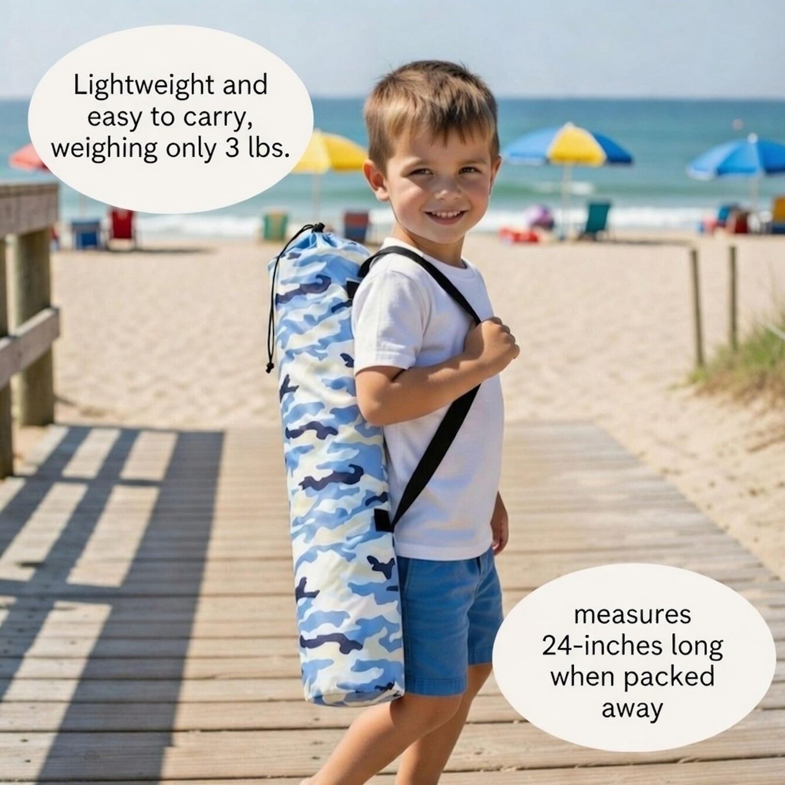 Kids Folding Beach Camp Chair with Safety Lock – Camping Travel Chair for Boy…