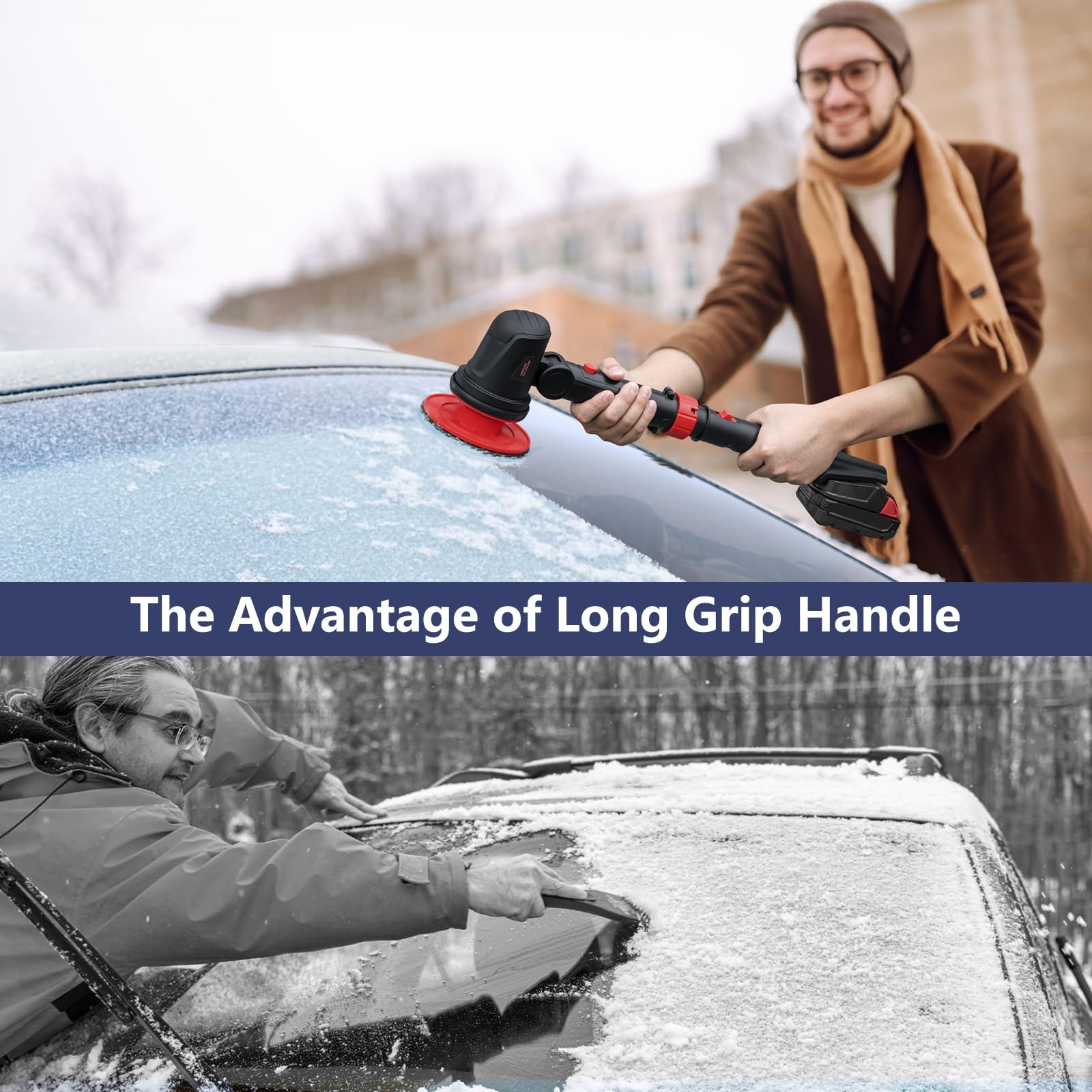 Electric Ice Scraper for Milwaukee 18V Battery, 1300RPM High-Speed