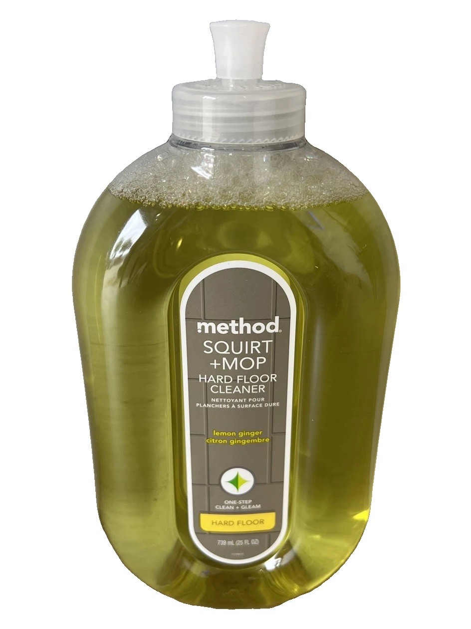 Method Squirt + Mop Lemon Ginger Hard Floor Cleaner 25 Oz Each (4 PACK)