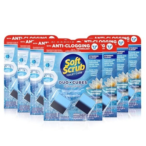 In-Tank Toilet Cleaner DuoCubes, 2ct Sapphire Waters, 7 Pack – Powerful Odor Con