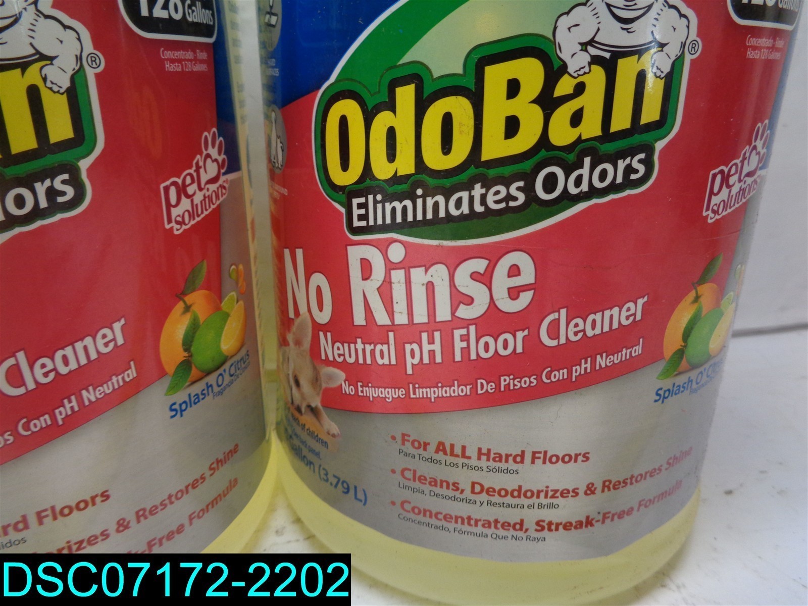 QTY=2 GAL: OdoBan Pet Solutions No Rinse Neutral pH Floor Cleaner Concentrate