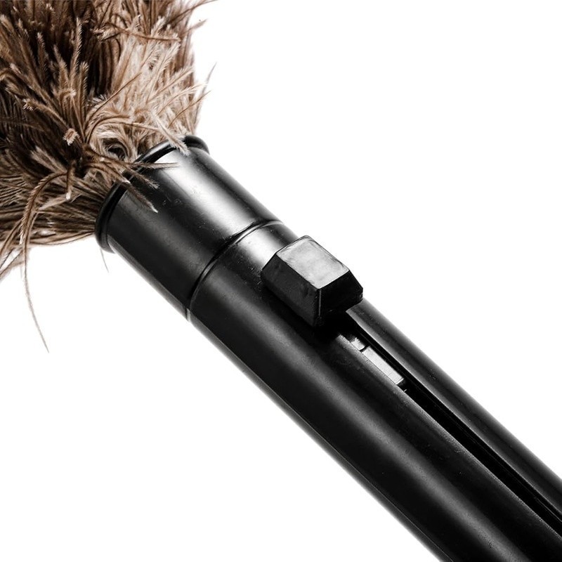 Extendable Feather Duster 2pcs Natural Ostrich Cleaning Tool Lightweight Dusting