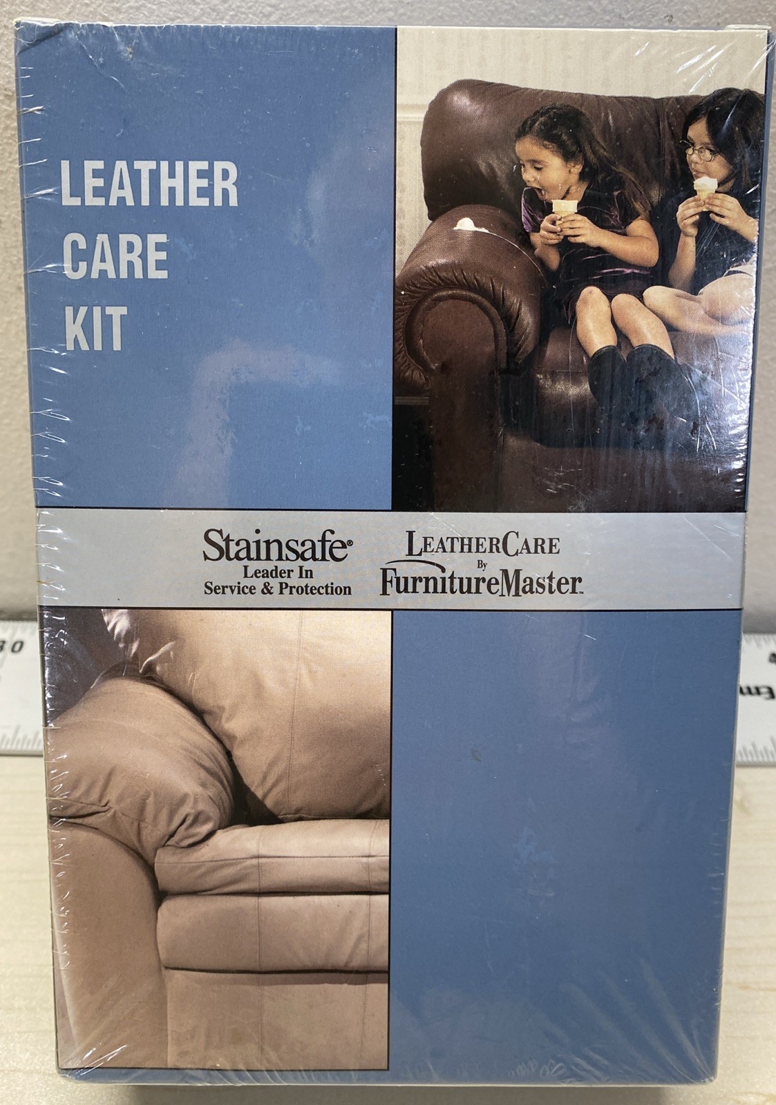 Stainsafe Leather Care Kit Leather Master Cleaner Protector Sponge Brand New