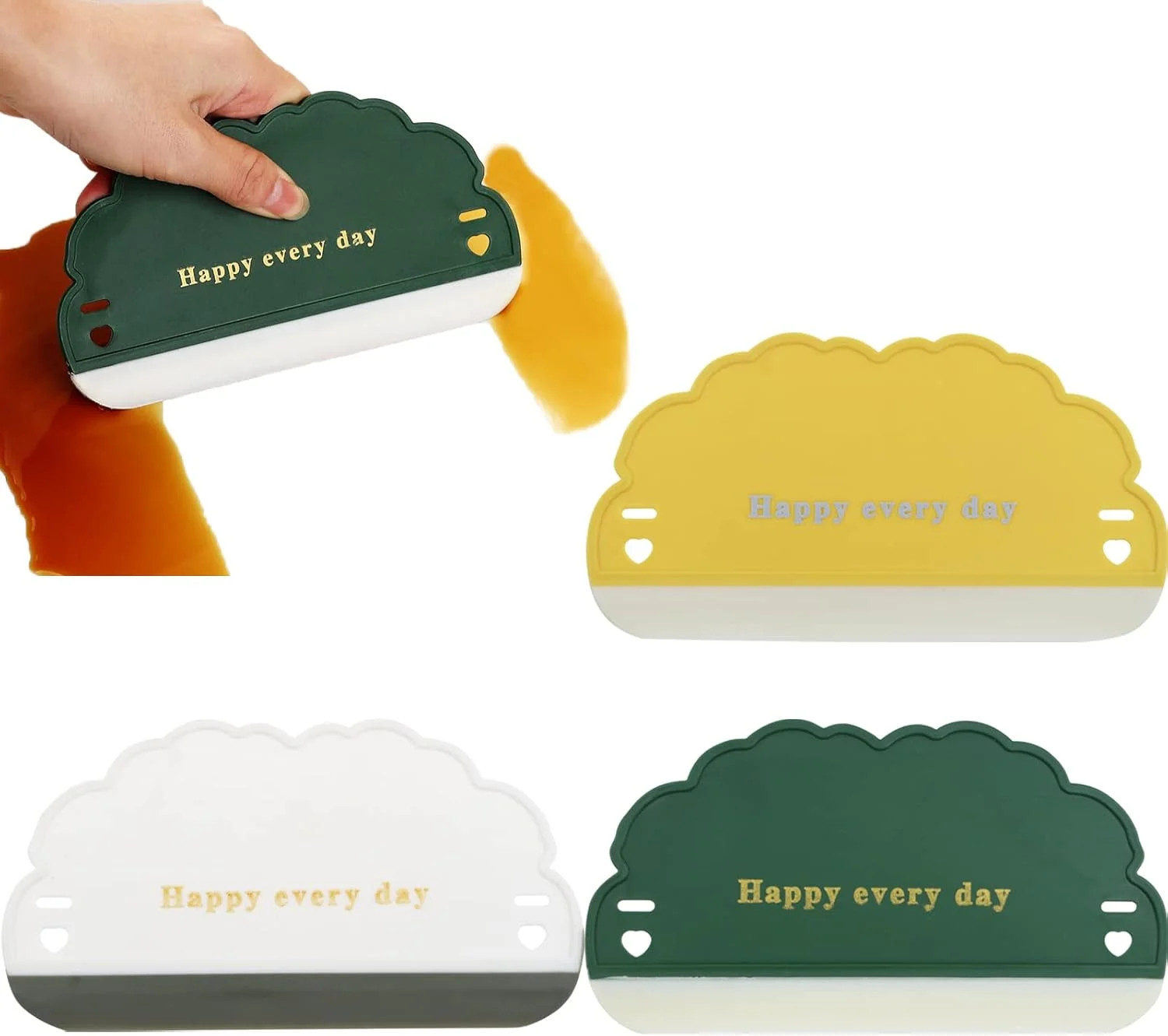 3 Pack Silicone Sink Squeegee, Mirror Cleaner Kitchen Sink Cleaner for Home Kitc
