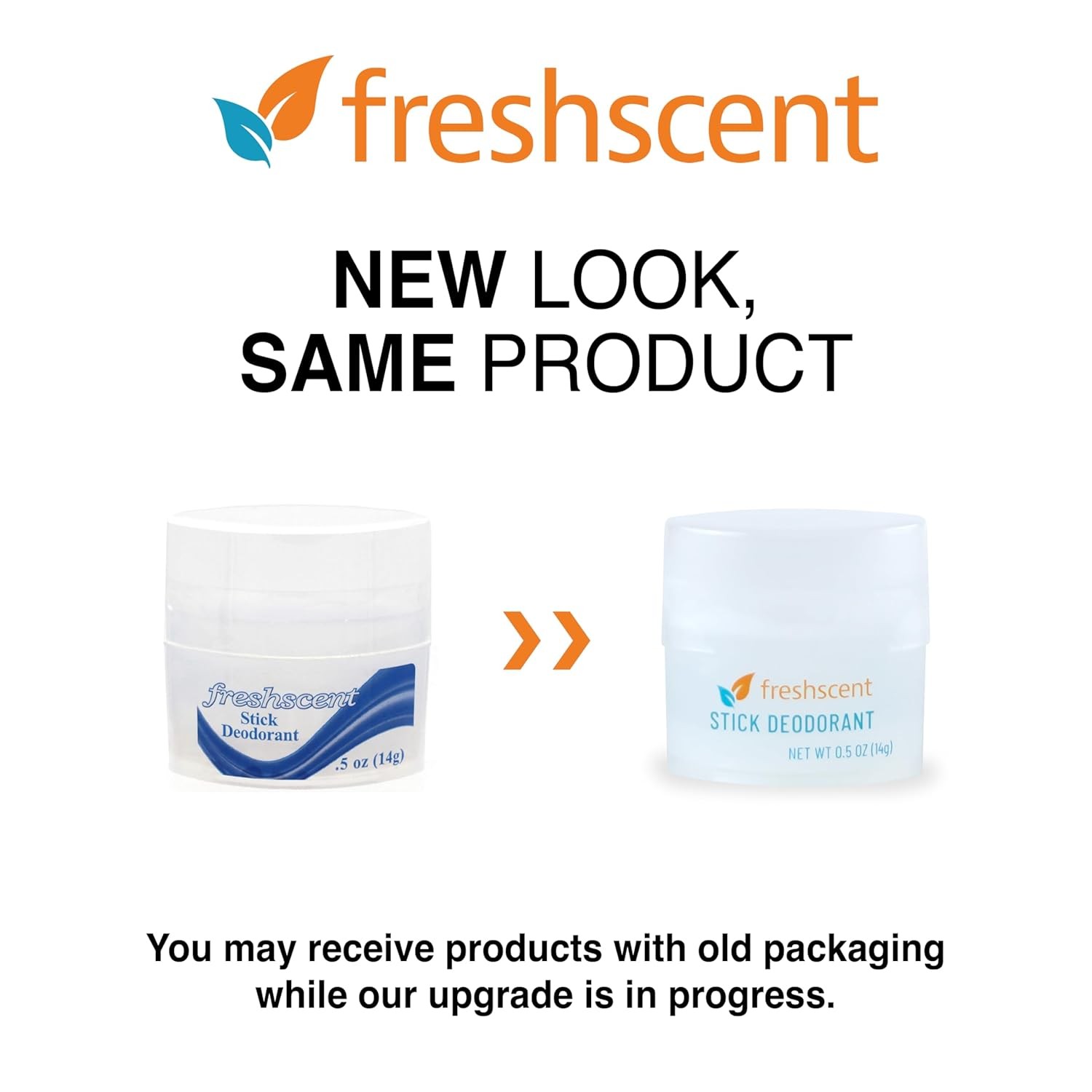 (144 Pack) Freshscent 0.5 oz. Stick Deodorant, Travel Size, Alcohol Free, ligh