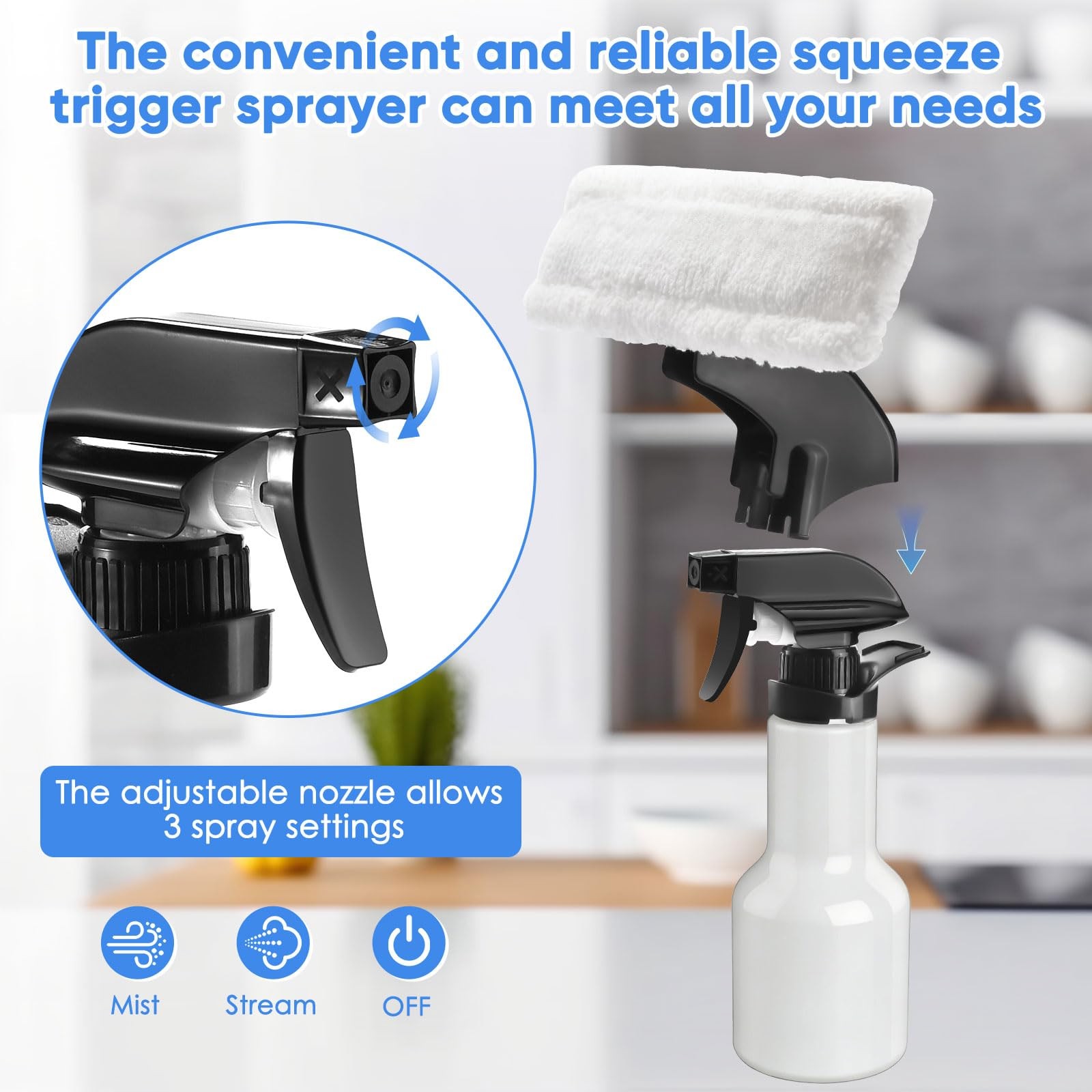Window Vacuum Squeegee Cordless, 3-in-1 Electric Window Cleaner Tool with 220…