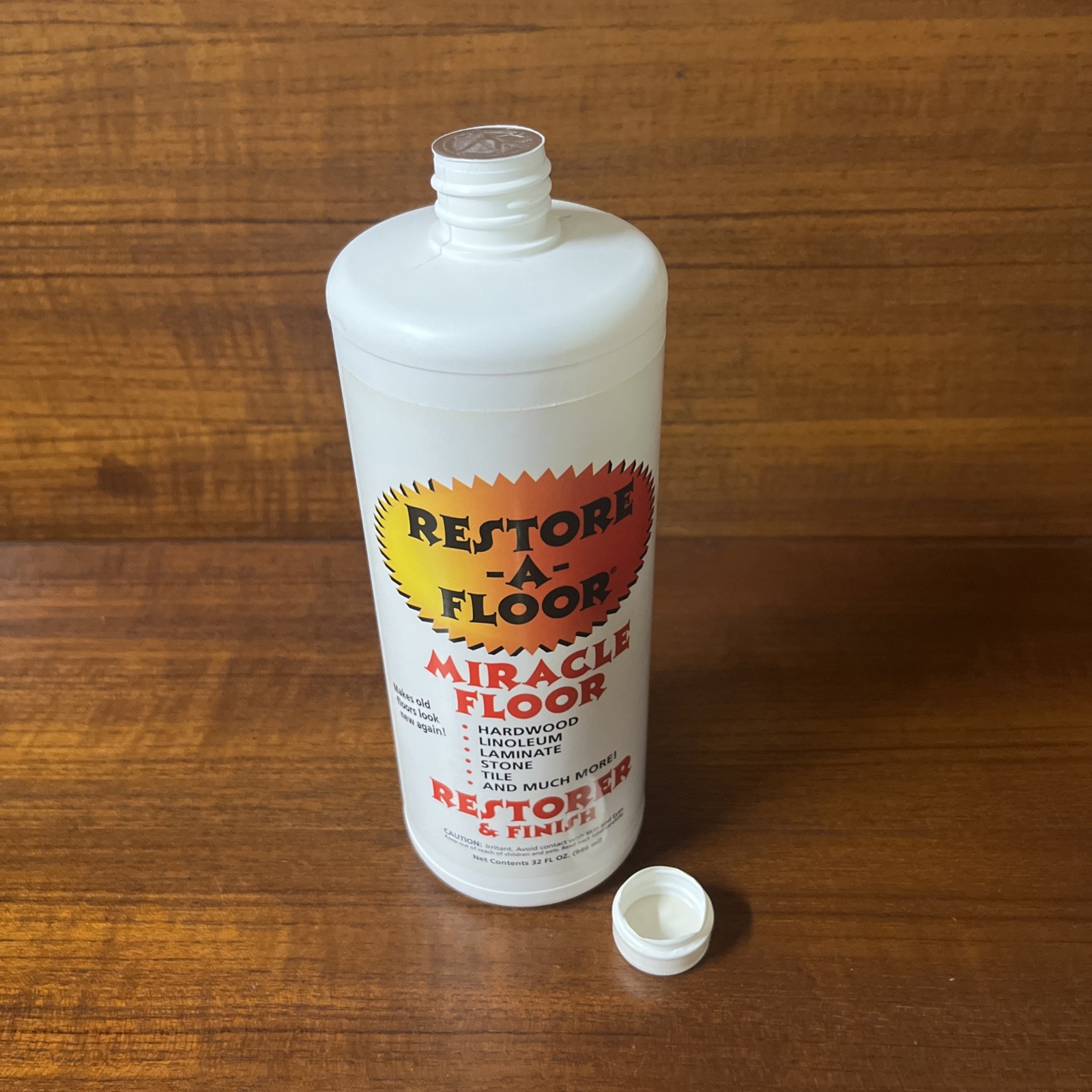 Restore-A-Floor Miracle Finish 32 OZ Wood Polish Hard Wax Stone Tile- New Sealed