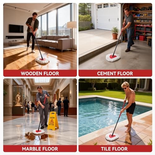 4 Pack Microfiber Mop Head Replacements for O-Cedar EasyWring Spin Mop System