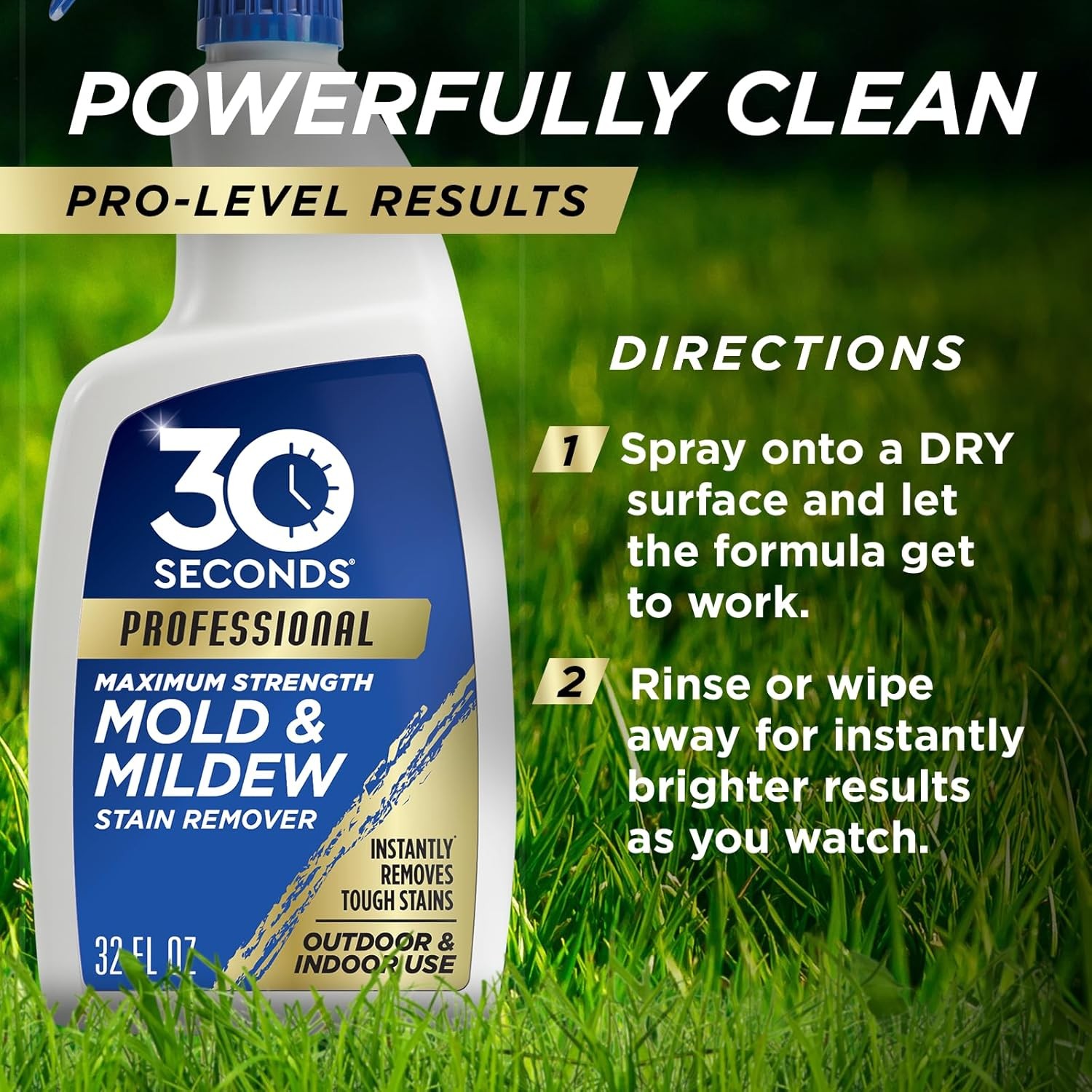 Mold Mildew Stain Remover Spray Outdoor Indoor Brighter Results 32 Fl Oz