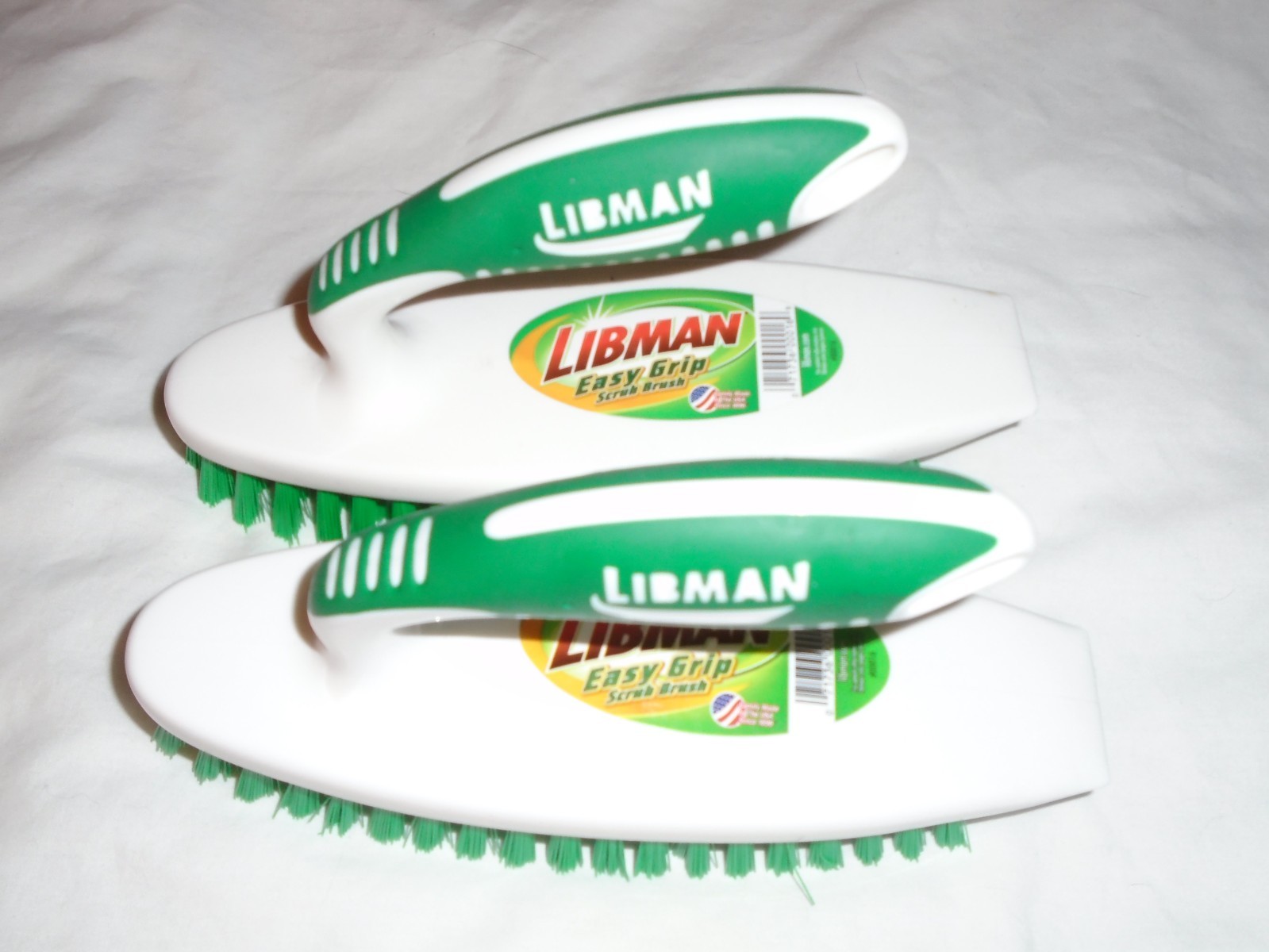 Set of 2 Libman #00016 Easy Grip 7.5″ Scrub Brushes with Handles – NEW.