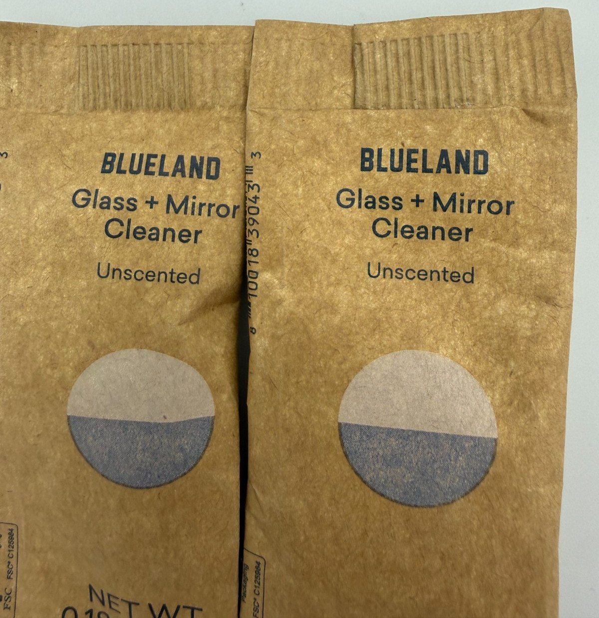 Lot of 2 Blueland Glass + Mirror Cleaner Refill Tablets Unscented New 0.18 oz