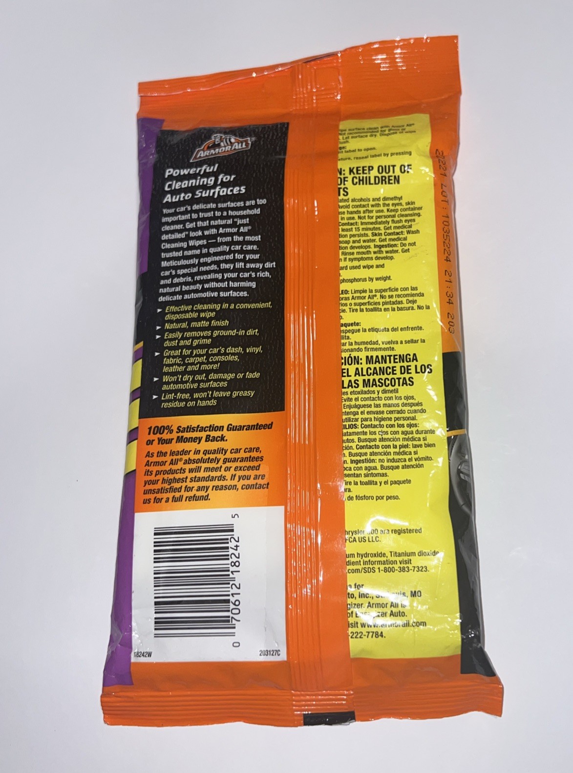 Armor All Cleaning Wipes in a Pouch, 20 Count (2 Pack)