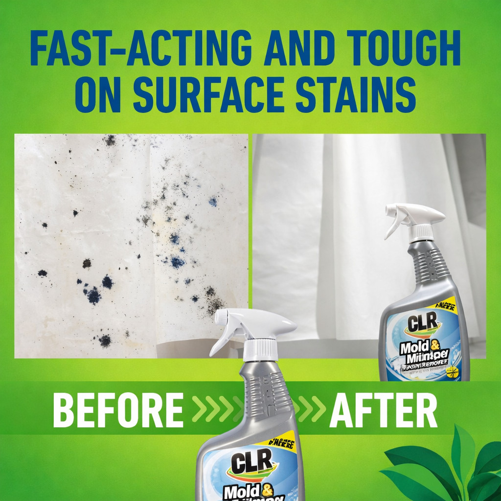 CLR 32oz Mold & Mildew Remover Fast Acting & Safe for Household Use 2 Pack