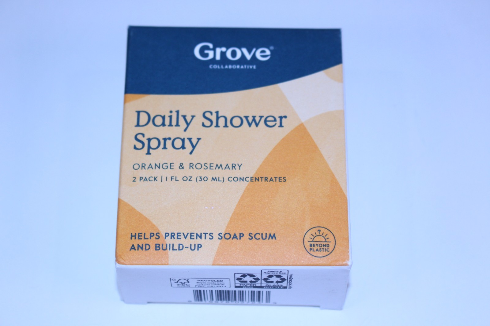 Grove Collaborative Daily Shower Cleaner Concentrate 2 Pack NIB Orange & Rose
