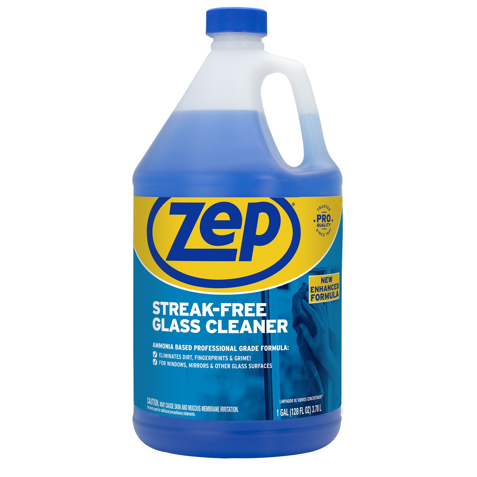 Zep Streak-Free Glass Cleaner 1 Gal (Case of 4) & Professional Sprayer Bottle
