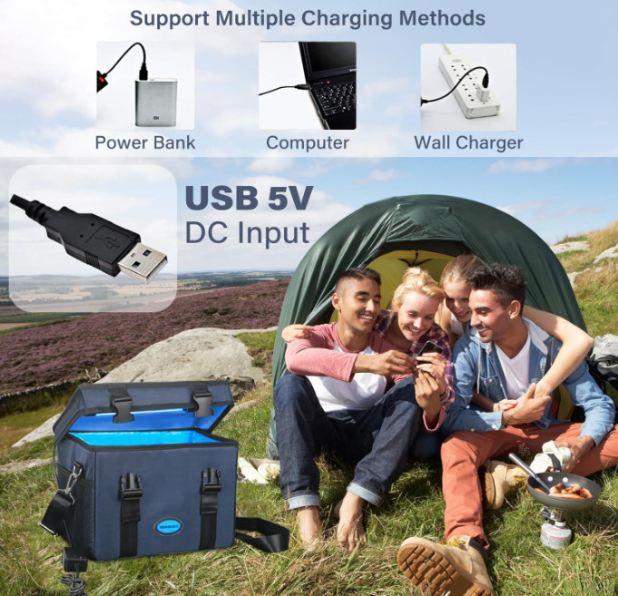 3 Gallon UV Light Sanitizer Ozone Box Portable Foldable UVC Cleaner Bag 12L Blue