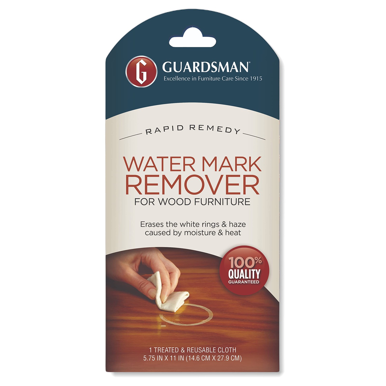 Guardsman Reusable Water Mark Remover Cloth | Wood Cleaner + 2 Piece Set