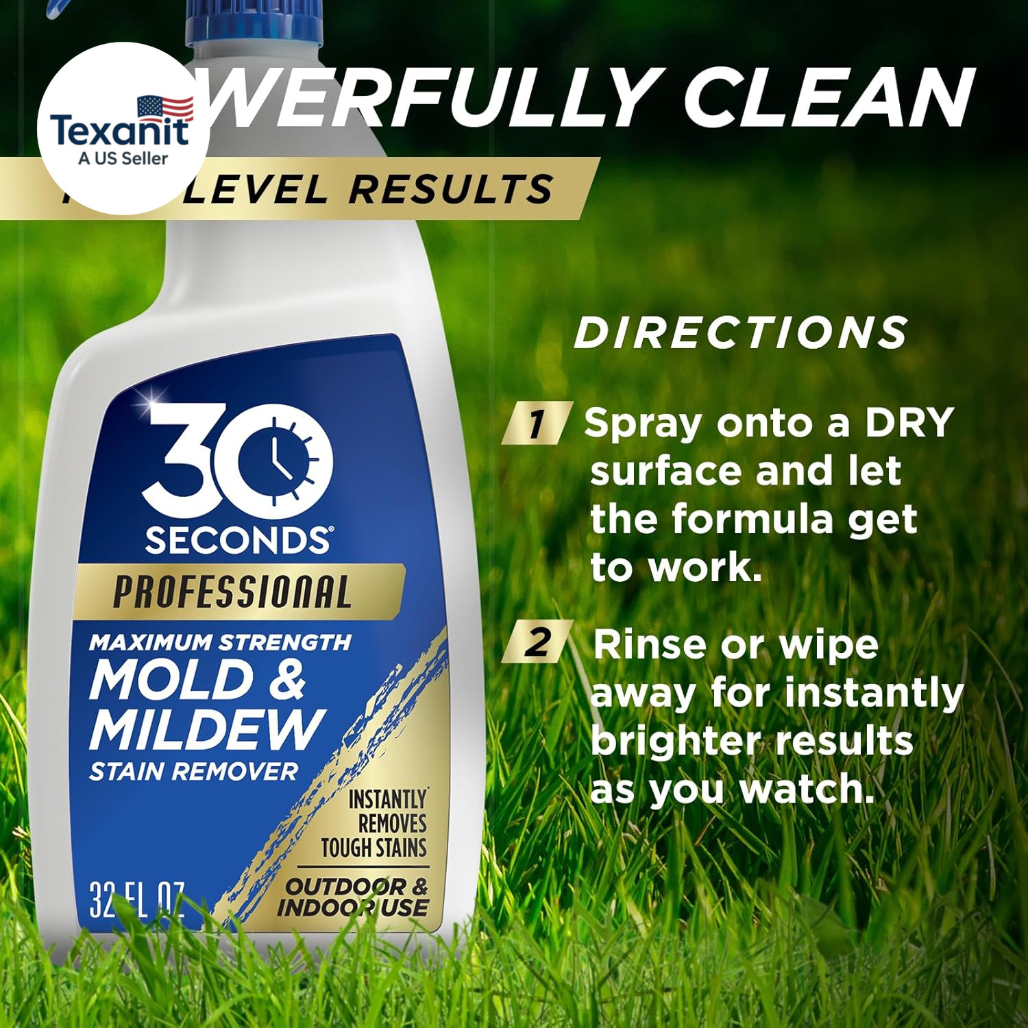 Pro Mold and Mildew Stain Remover | Scrub Free | Brighter Results Instantly | Re