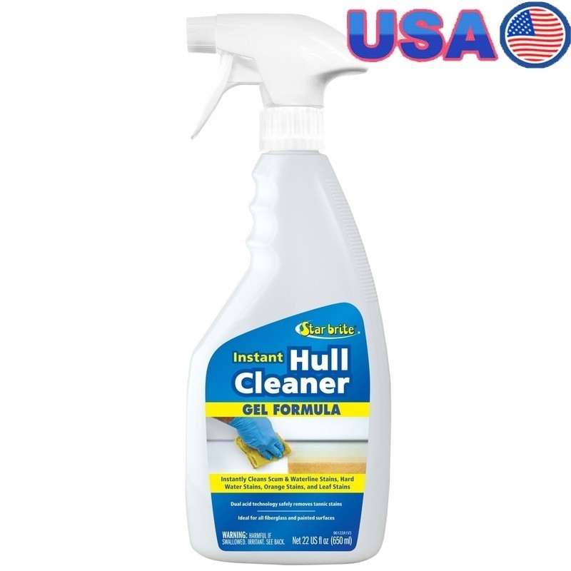 Powerful Hull Cleaner Gel Sticks Tough Stains Boat Fiberglass Plastic Marine Use