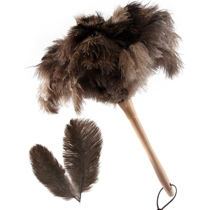 High Quality Natural Ostrich Feather Duster Soft Washable Cleaning Tool Home Use