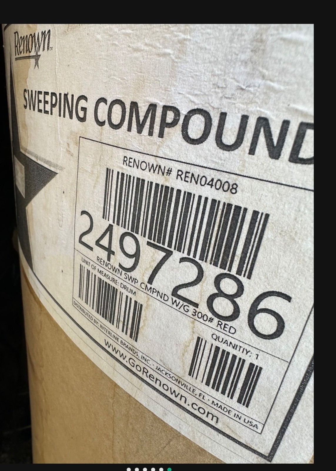 10 BARRELS RENOWN# REN04008 COMPOUND OIL LB