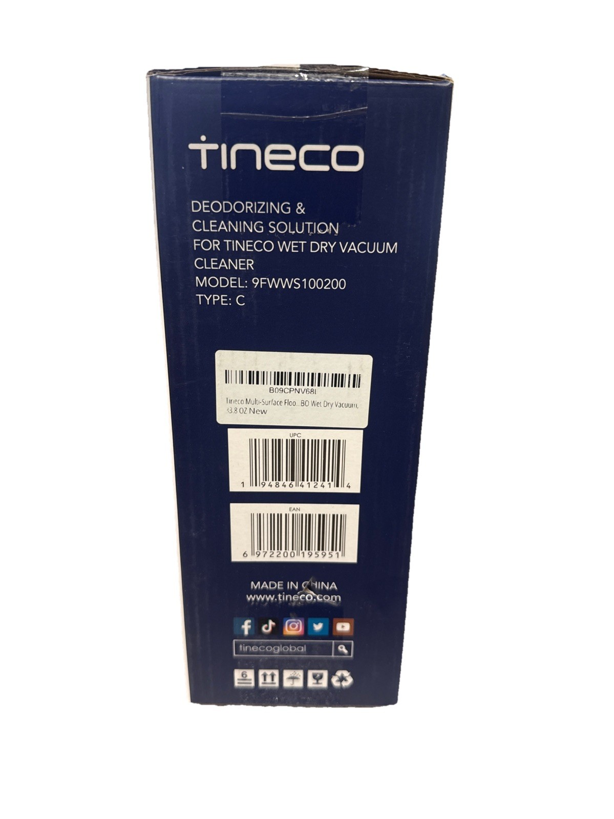 Tineco Floor Cleaning Solution 1L (33.8 OZ) Wet Dry Vacuum Refill iFLOOR Series