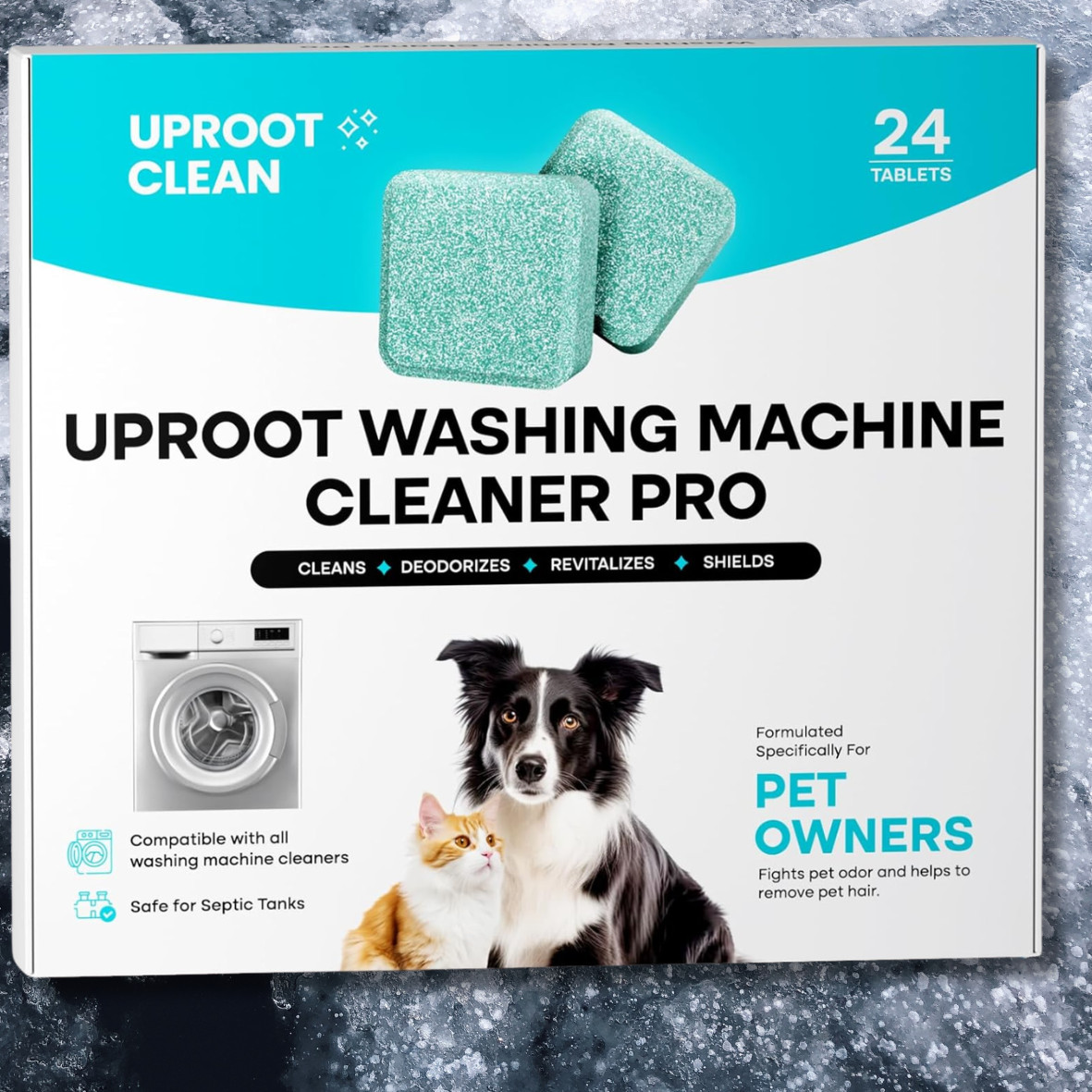 Washing Machine Cleaner Tablets – 24 Pack for a 12 Month Supply. Fo
