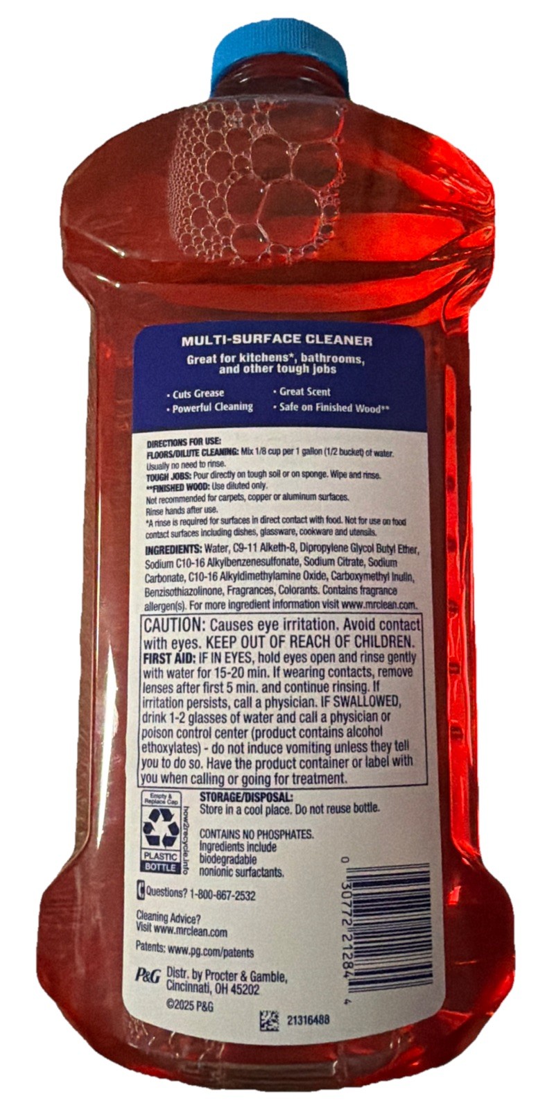 Limited Edition Mr Clean Frosted Cranberry Multi-Surface Cleaner 41 Oz