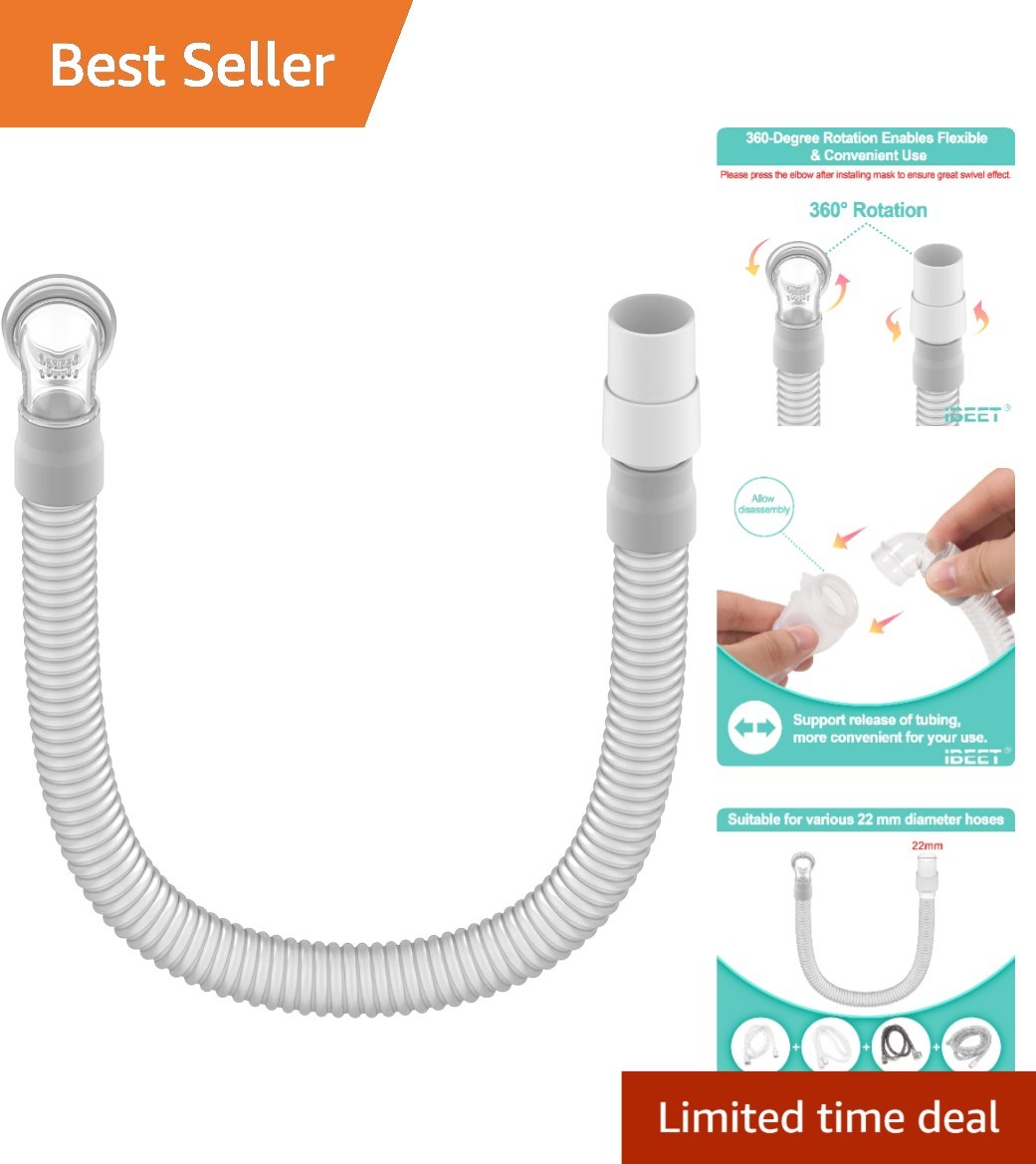 CPAP Short Tube with 360-Degree Swivel Elbow – Easy Installation & Flexibility