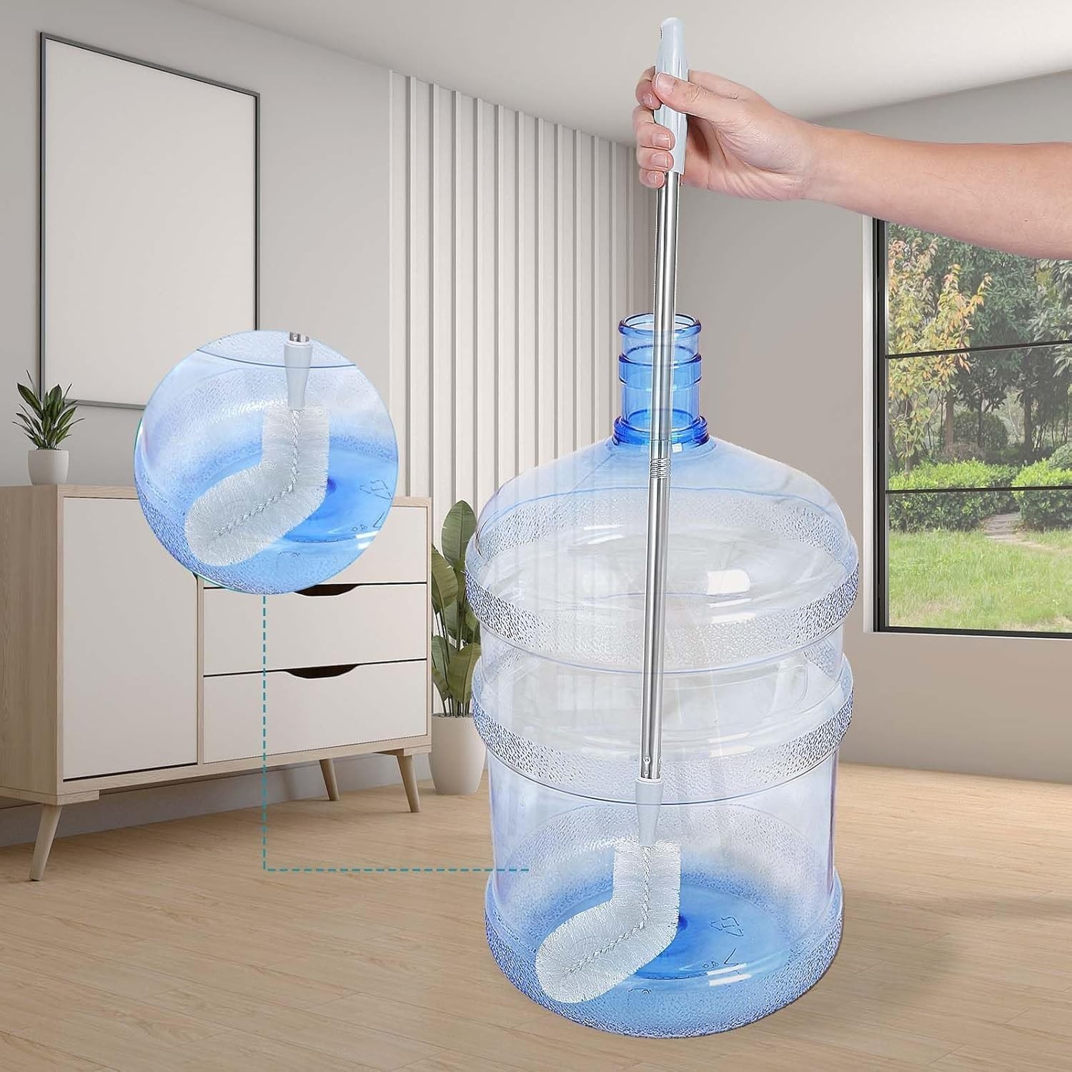 5 Gallon Bottle Brush – 5 Gallon Water Jug Brush Cleaner | 28″ Long 3 & 5 Gallon