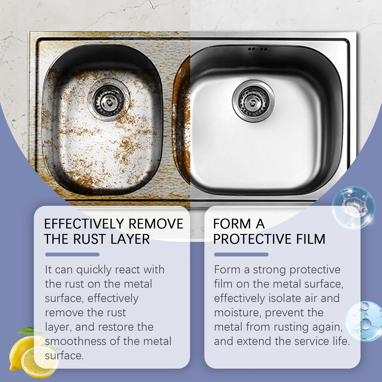 Fast Acting Rust Remover Spray for Metal, Stainless Steel & Car Parts