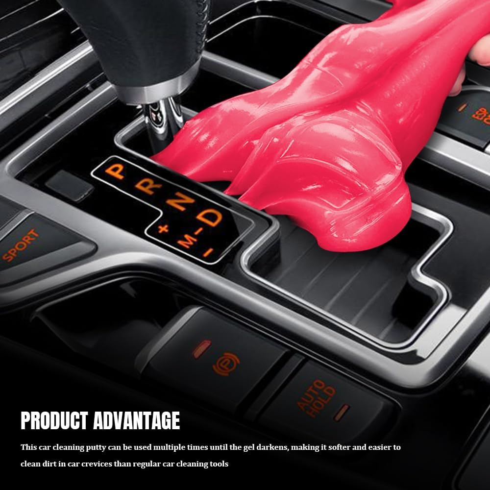 Car Cleaning Gel – Universal Detailing Kit for Automotive and Electronics (Pink)