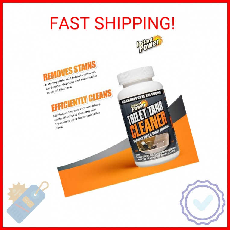 Instant Power Toilet Tank Cleaner – Bathroom Toilet Cleaning Powder, Removes Rus