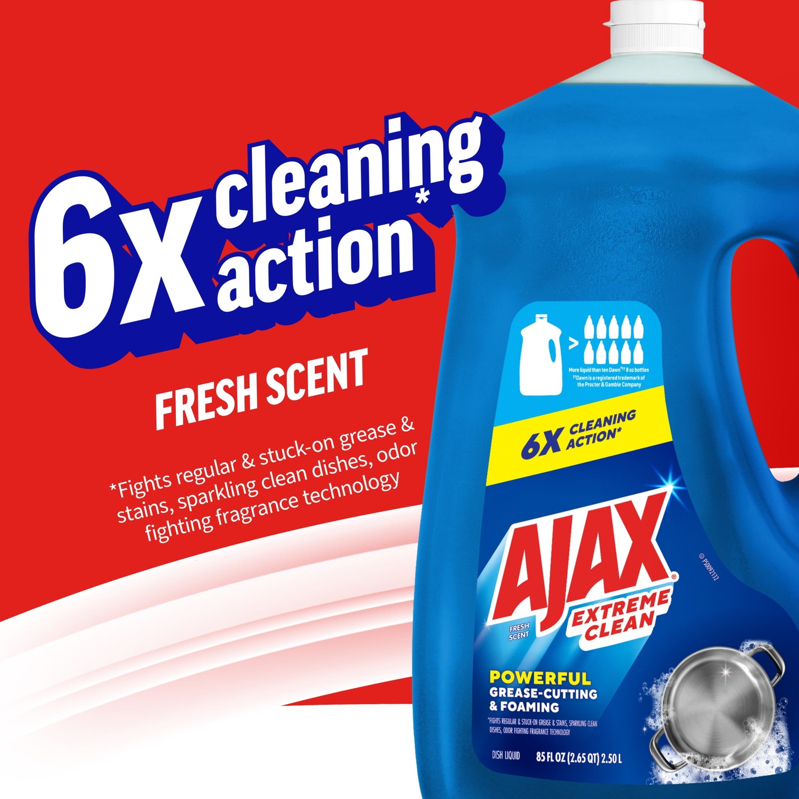 Extreme Clean Foaming Dish Soap Deep Cleaning Grease-Cutting 85 fl oz