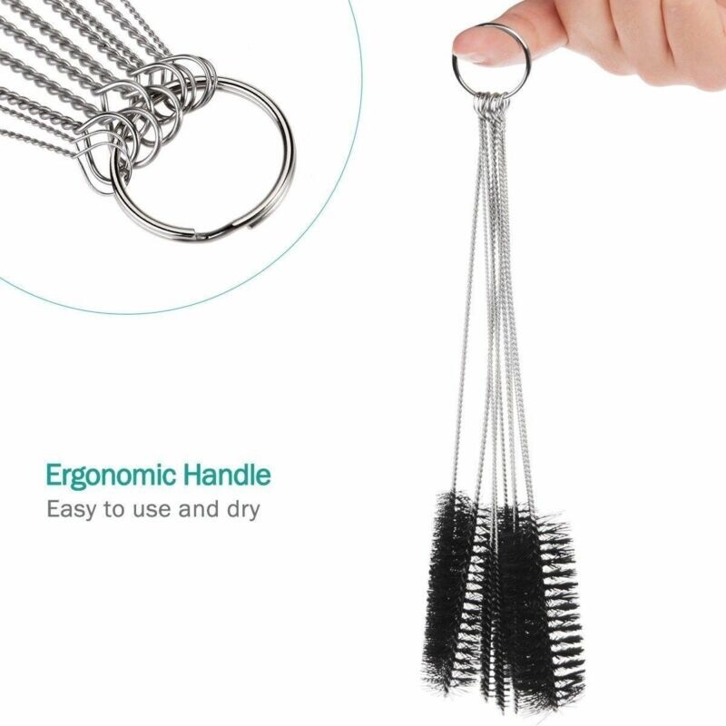 1PC Nylon Straw Brush Cleaner Bottle Tube Pipe Cup Kitchen Cleaning 10Pcs Set