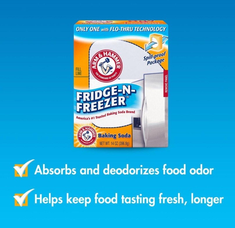 Arm & Hammer Fridge-N-Freezer Baking Soda, 14 Oz.USA-Free Shipping