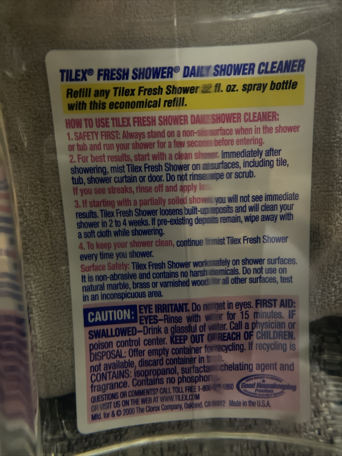 Tilex Fresh Shower Daily Shower Cleaner Liquid Refill 64 fl oz Bottle Fresh Mist