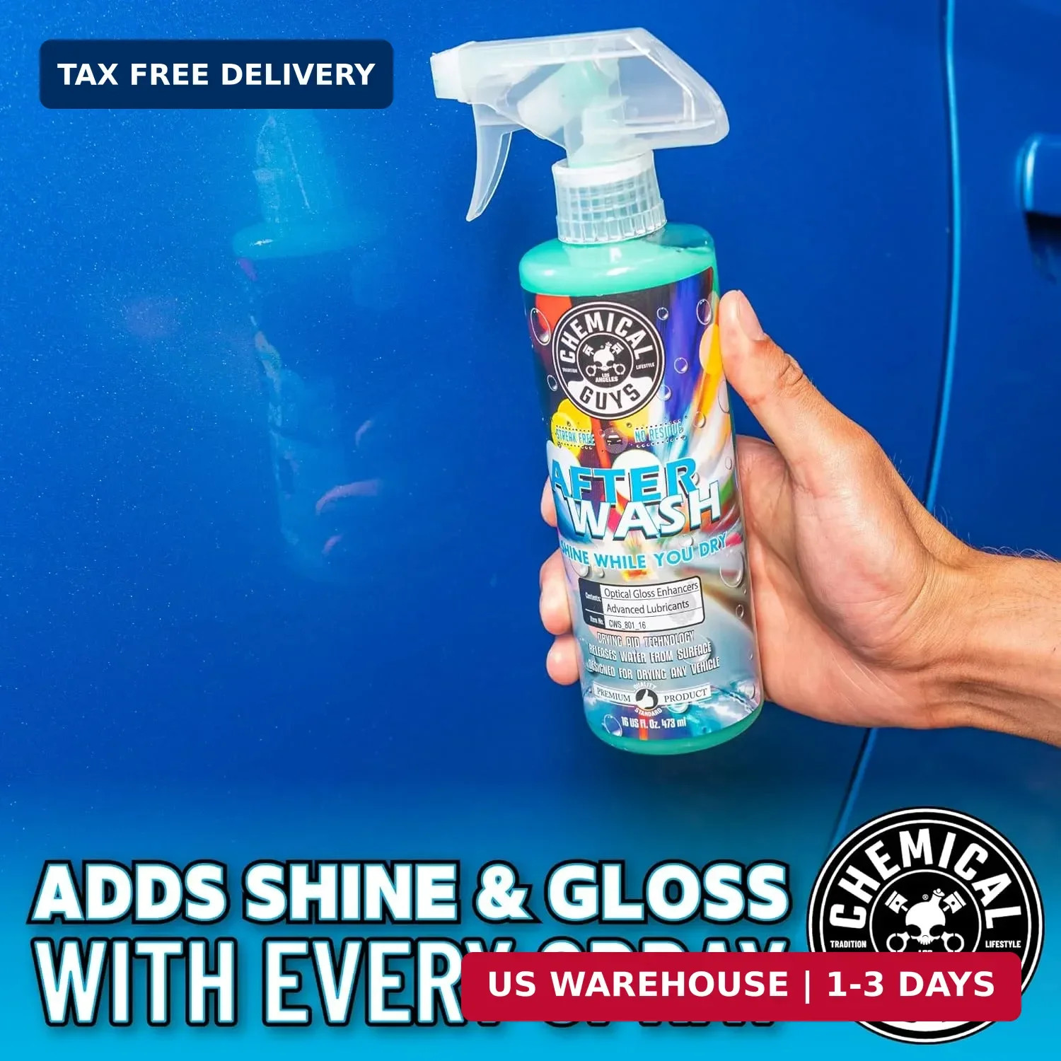 Chemical Guys CWS_801 After Wash Sprayable Gloss Boosting Car Wash Drying Aid (H