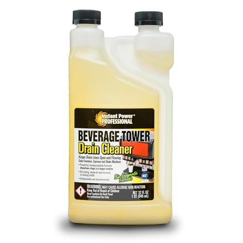 Professional Beverage Tower Drain Cleaner, Keg Line Cleaner Solution 1 Pack