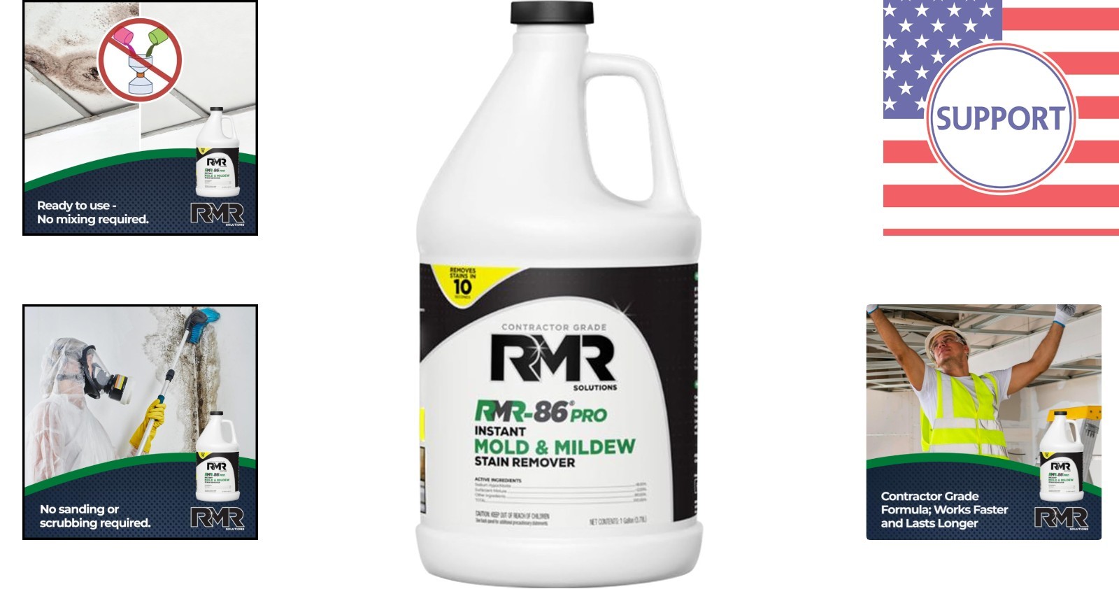 RMR-86 Pro 1 Gallon Contractor Grade Mold & Mildew Stain Remover Solution