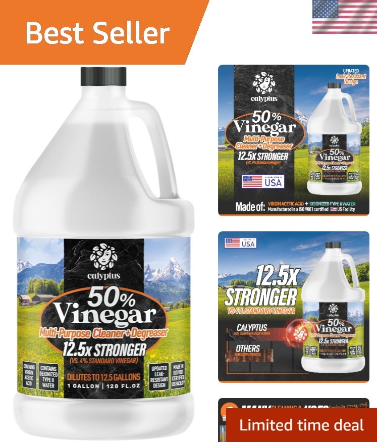 Technical Grade 50% Vinegar Concentrate – Consistent Cleaning Power, Made in USA