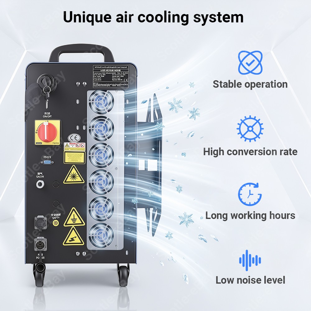 Air Cool Rlaser 1500W/2000W Fiber Laser Cleaning Machine Rust Oil Paint Remove
