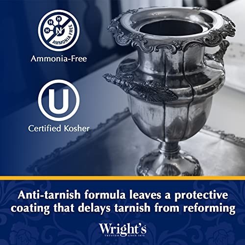 Wright’S Silver Cleaner and Polish Cream, 8 Ounce, Gently Clean and Remove Tarn