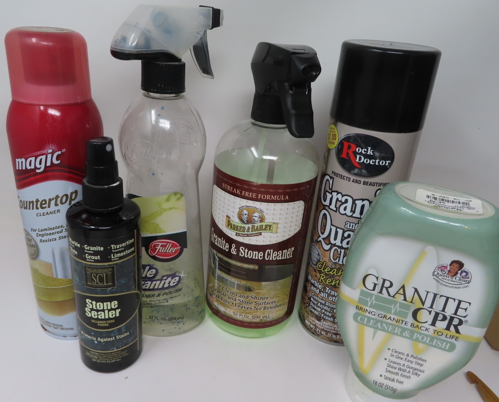 Large Lot Granite Cleaner & Resealer Polish spray Squeeze Bottles Various Brands