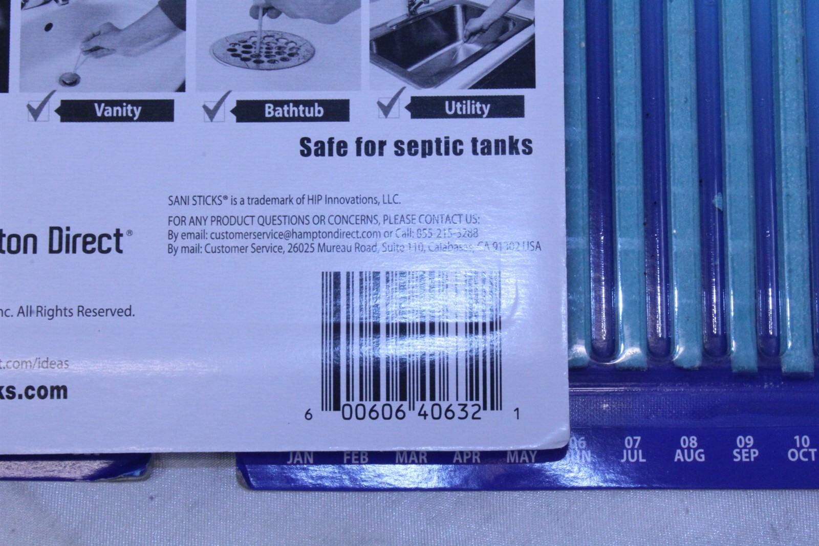 Sani Sticks, As Seen on TV Drain Cleaner and Deodorizer Unscented 2 Packs of 12