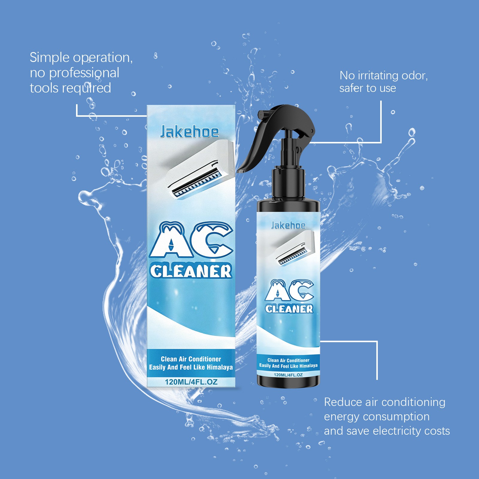 Air Conditioner Cleaner Spray – Grease & Dust Remover for AC Coils & Filters