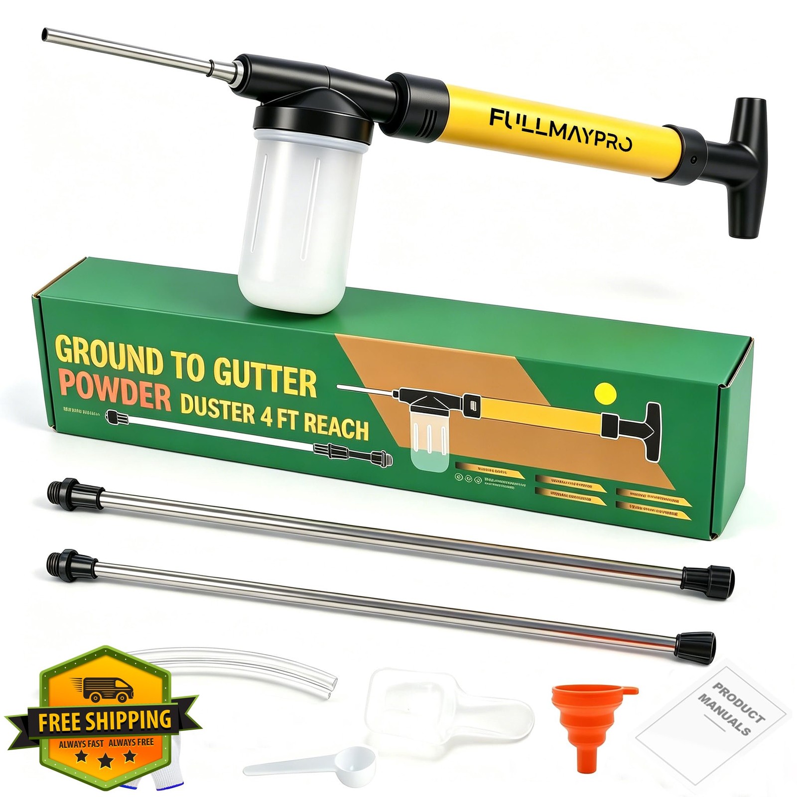 FullMayPro Diatomaceous Earth Duster Yellow Kit