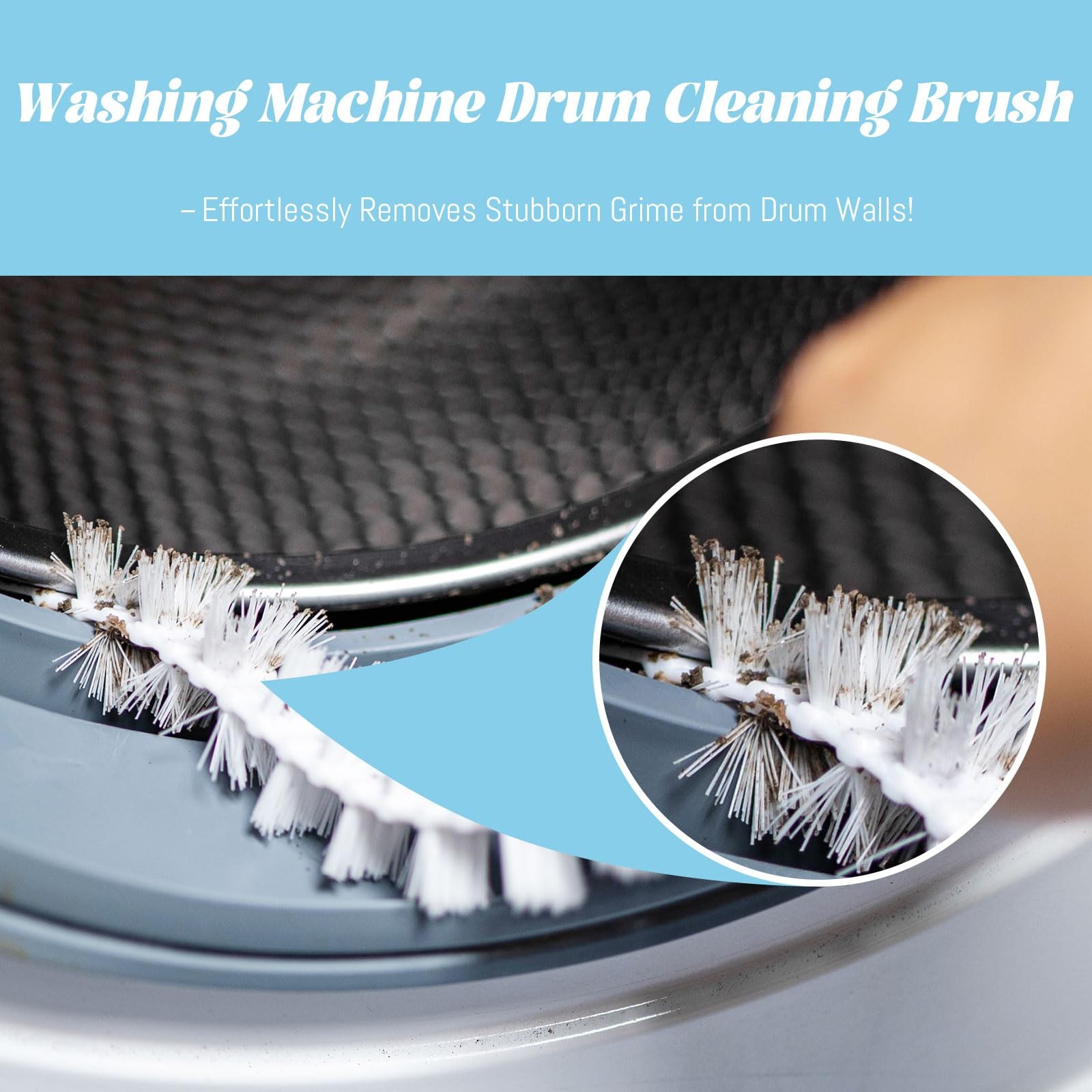 Washing Machine Cleaning Brush,Dryer Vent Cleaner Kit,Crevice Brush for Bathr…