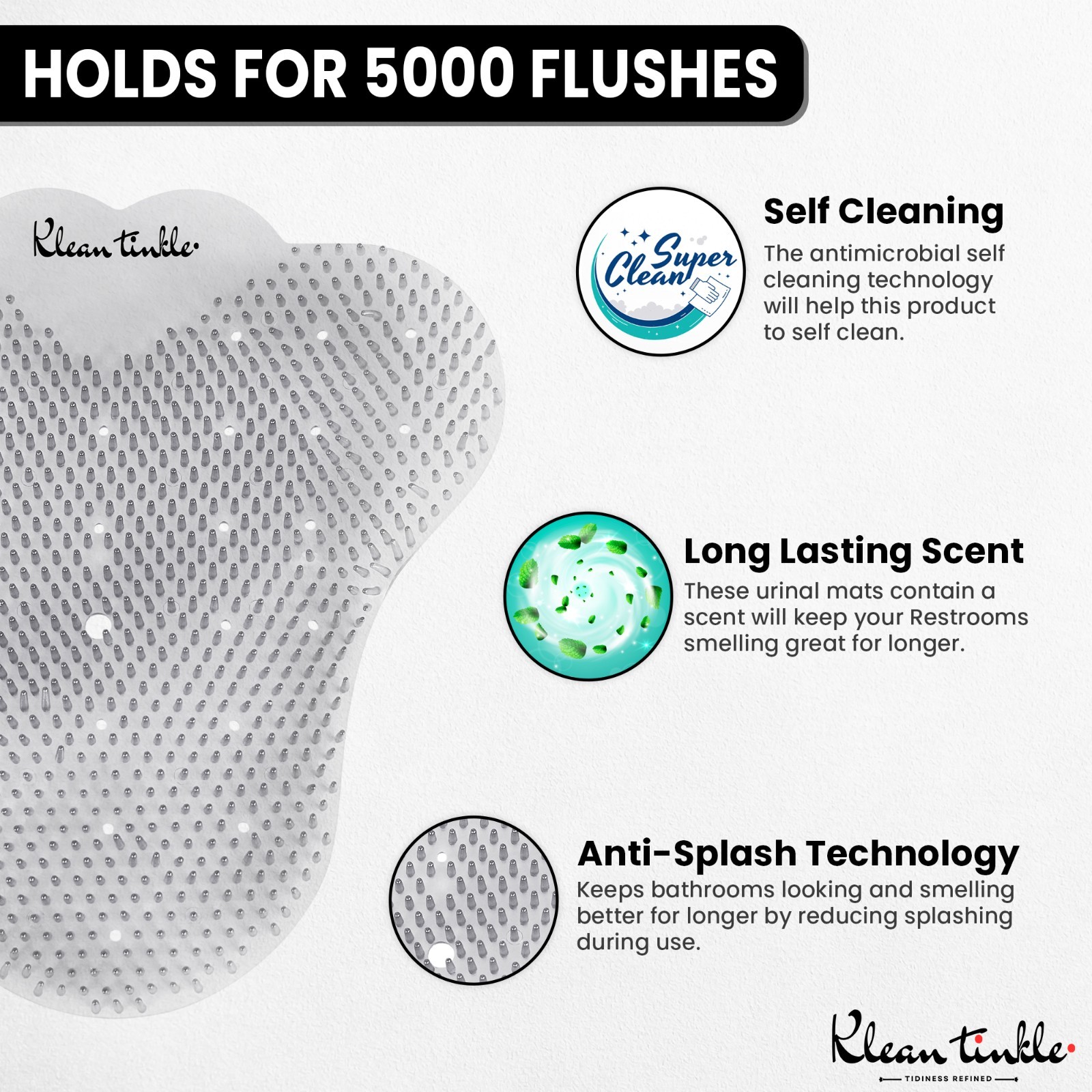 20 Pcs Clear Bathroom Urinal Deodorizing Toilet Unscented Freshener Mat Filters