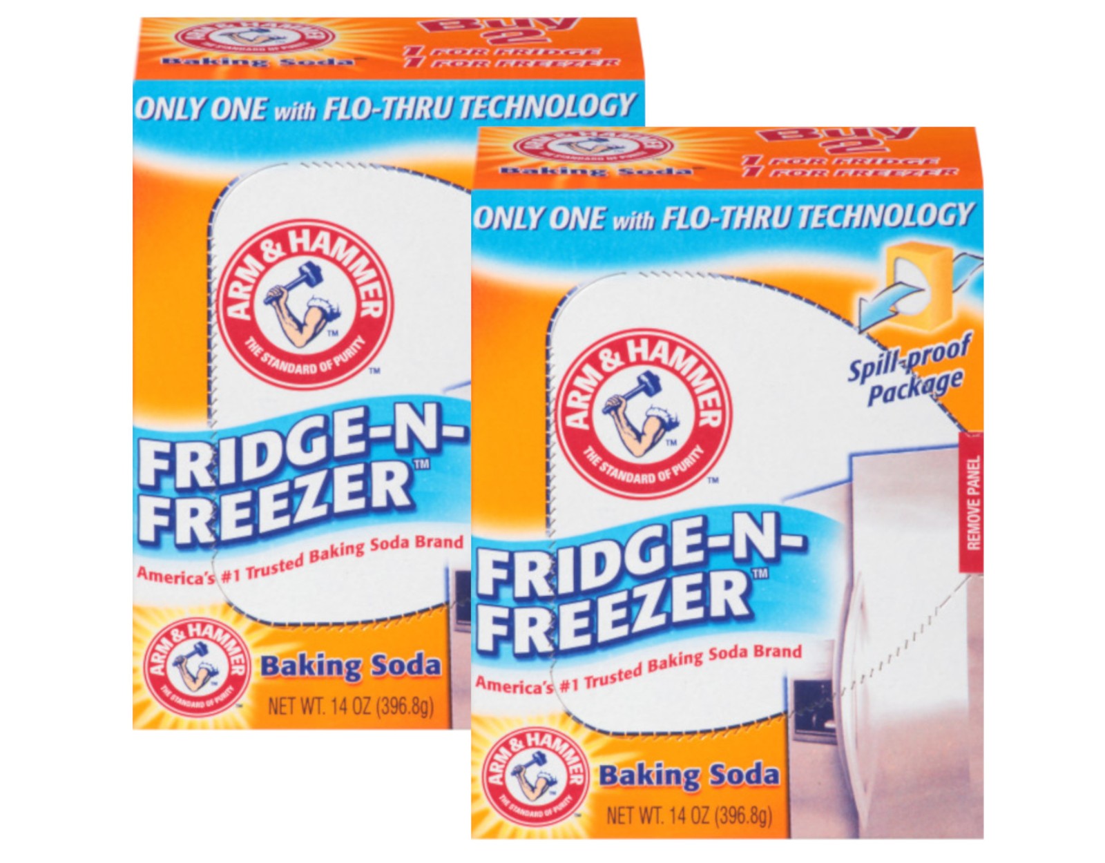 Arm & Hammer Fridge-N-Freezer Baking Soda, 14 Oz. – Pack of 2